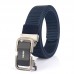 AWMN Men 125CM Nylon Tactical Belt Outdoor Leisure Canvas Waist Belts with Automatic Alloy Buckle