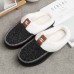 Men Lamb Wool Soft Sole Non  slip Plus Velvet Thicken Winter Warm Home Cotton Slippers