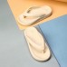 Men Lightweight Soft Sole Pure Color Indoor Flip Flops Casual Platform Slippers