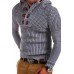 Men's Hooded Sweater Long-sleeved Knit Sweater