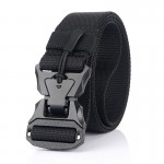 AWMN 125cm Free Punch Magnetic   Elastic Buckle Tactical Belt Quick Release Nylon Wistand