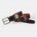 Men Polygonal Dark Pattern Square Pin Buckle Business Casual Leather Belt