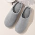 Men Soft Sole Round Head Slip Resistant Thicken Warm Home Winter Slippers