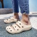 Men Hollow Out Breathable Waterproof Closed Toe Beach Casual Slippers