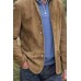 Men's Casual Workwear Vintage Solid Color Long Sleeve Polyester Jacket